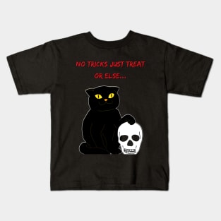 Killer Cat's Meowloween Trick and treat Kids T-Shirt